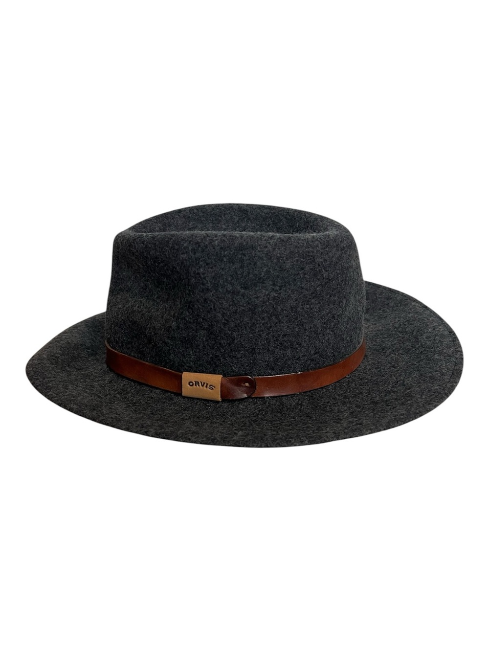 Orvis Anthracite Gray Wool Hat Size 7 1/8 Made in USA